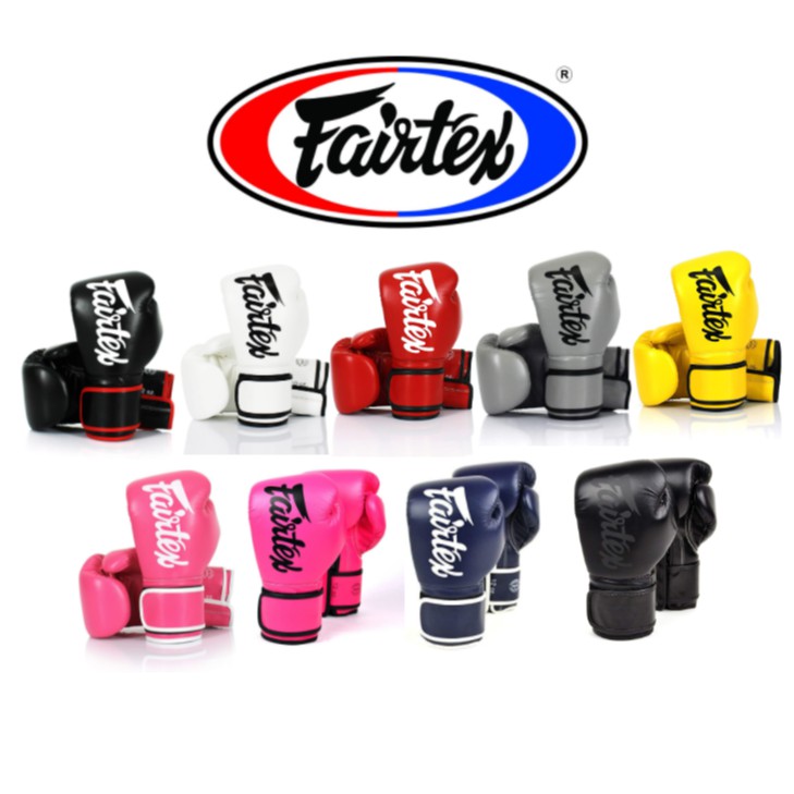 นวมชกมวย Fairtex Muay Thai Boxing Gloves BGV14 Microfiber Gloves Training Gloves Sparring gloves หนังไมโครไฟเบอร์ สีล้วน