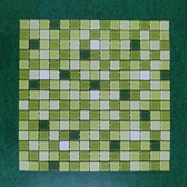 12x12 Cotto กลาส เบลนด์ เขียว (06S) glass blend ceramic tileโมเสค กระเบื้องแก้ว