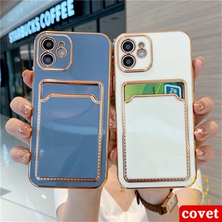 COVET เคสโทรศัพท์มือถือ กันกระแทก พร้อมช่องใส่บัตร สําหรับ ไอโฟน เคสไอโฟน เคส ไอโฟน เคสกันกระแทก ไอโฟน 11 12 13 Pro Max X XS Max XR 7 8 Plus SE 2020