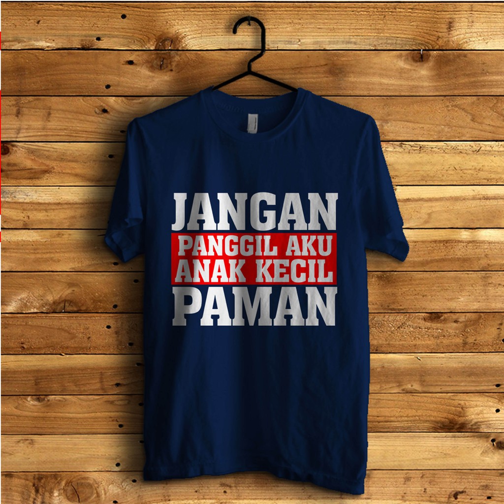 เสื้อยืด Top with Words Dont Pangil Me Little Boy Uncle Black Dark XS - 6XL