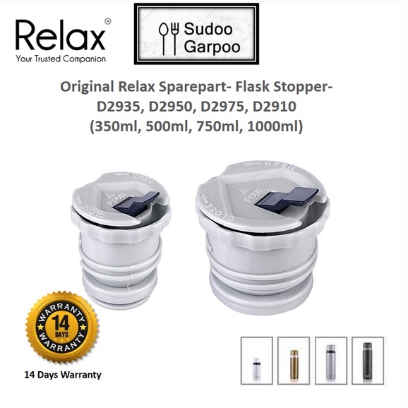 Relax Gantian Penutup Flask Replacement Flask Stopper วัสดุ PP (รุ่น D2935/ D3950/ 3975/ D2910)