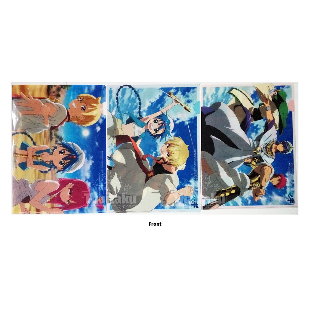 Magi The Labyrinth of Magic - Pack LOT JP - Aladdin Alibaba Morgiana แฟ้มอนิเมะ Clear File Anime (เม