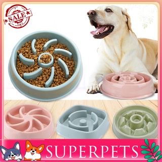 &lt;superpets&gt; Cat Dog Slow Food Bowl Environmentally Friendly PP Leakproof Feeder Pet Supplies