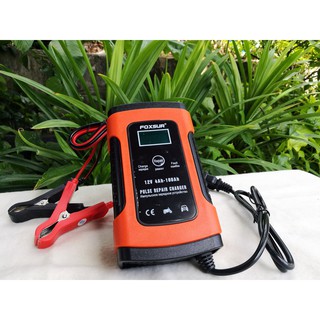 เครื่องชาร์จฟื้นฟูยืดอายุแบตเตอรี่แบบอัตโนมัติเต็มแล้วตัด 12V (4Ah-100Ah)