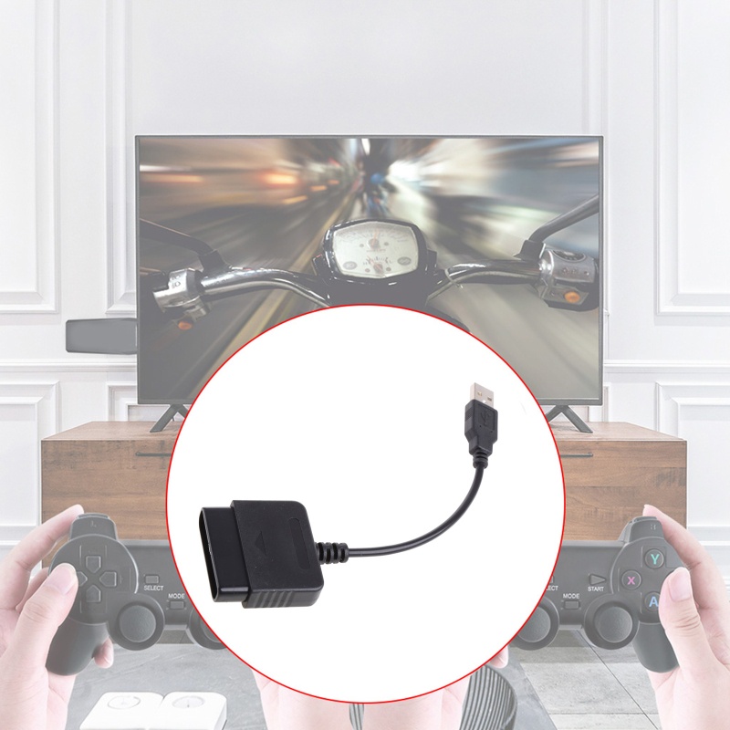 Rr สายเคเบิลแปลงอะแดปเตอร์ USB สําหรับจอยเกม PS2 เป็น PS3 PC ระบบวิดีโอเกม