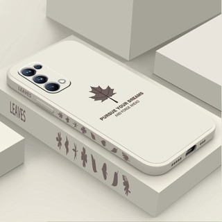 For เคส oppo reno6 Z 5g reno6 reno6pro reno5 5pro reno4 4se 4pro reno3 3pro renoZ reno soft phone case เคสไอโฟนลายแถบข้าง Maple leaf การ์ตูน เคสซิลิโคน