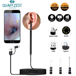 3ใน1 USB LED ที่แคะหูกล้องส่องตรวจหู Ear Wax Remove Endoscope ที่ทำความสะอาดหูกล้องกล้องจิ๋วไม้แคะหู