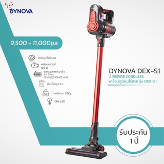 [โค้ด B3FZC9 ลด 130.-] DYNOVA เครื่องดูดฝุ่นไร้สาย รุ่น Airspire Exclusive