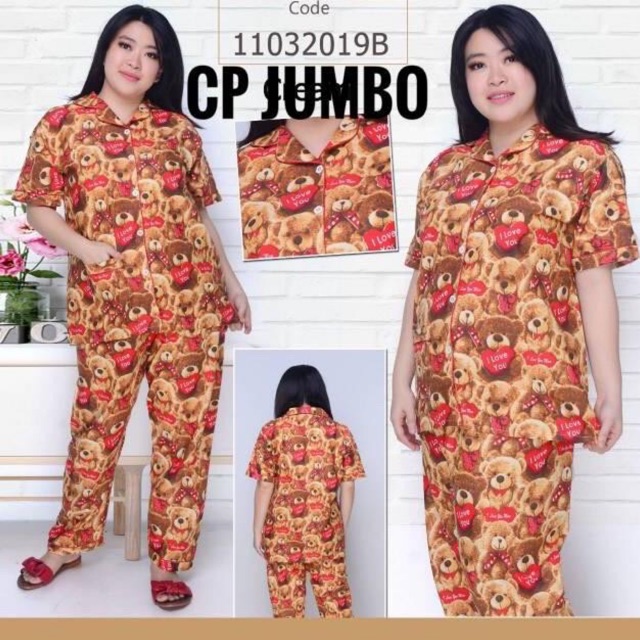 Joker.store123 CP Jumbo Teddy Love ชุดนอนผู้ใหญ่