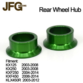 JFG RACING Rear Wheel Hub Spacers Kit For Kawasaki KX125 KX250 KX250F KX450F KLX450R 2003-2012 MOTORCYCLE Billet Green