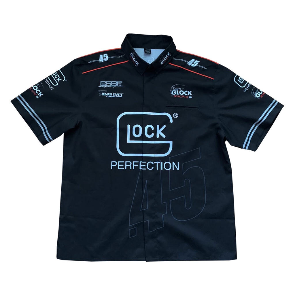 เสื้อโปโลแขนสั้น ลายทีม Glock Perfection Jersey สีดํา