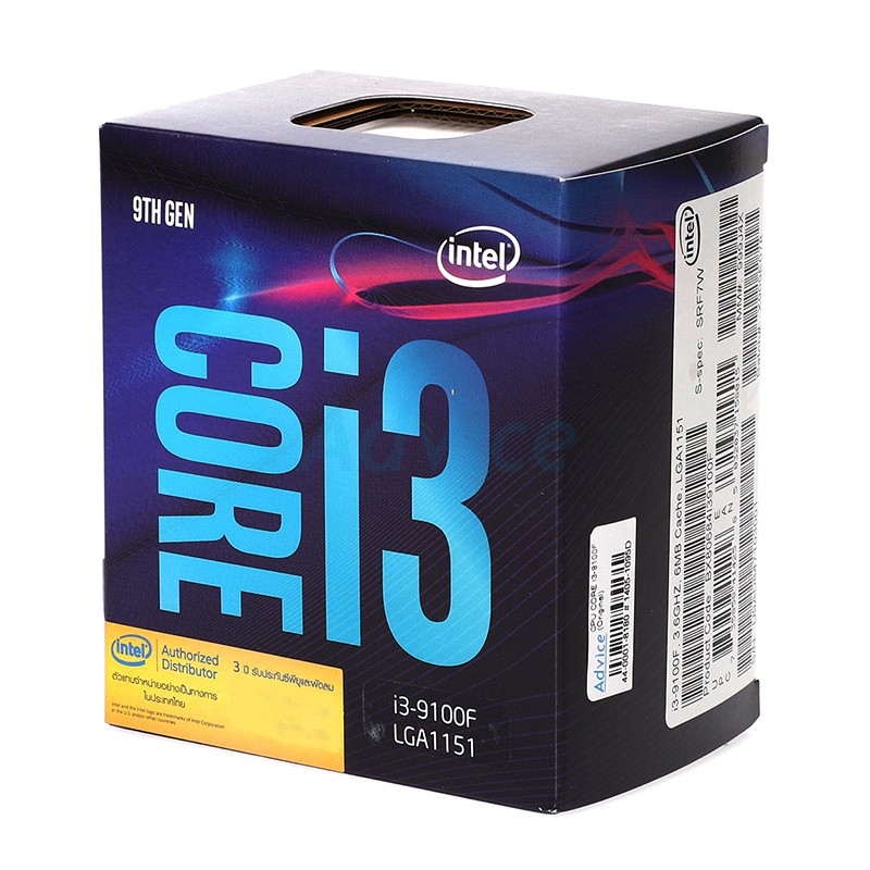 CPU Intel Core I3-9100F 4.2Ghz ของใหม่มือ 1 ประกัน 3 ปีเต็มครับ ...