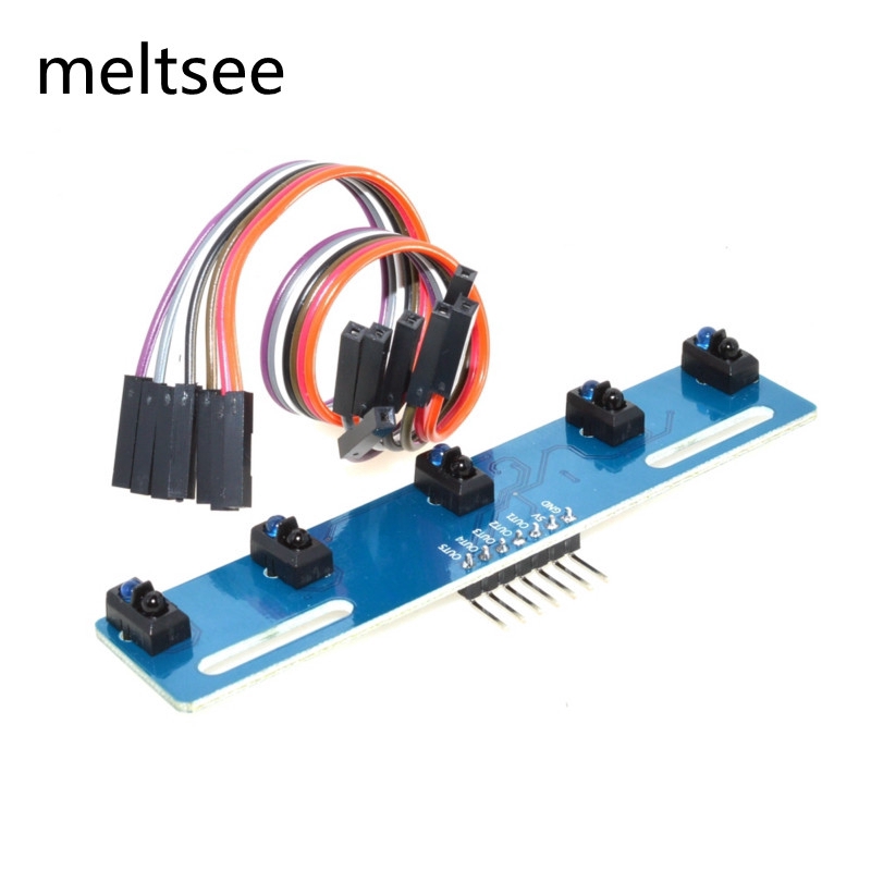 5 channel infrared sensor tcrt 5000 TCRT5000 kit 5 way/road ir อิเล็กทริคสวิทช์สําหรับเชื่อมต่อ