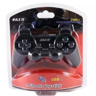 OKER จอยเกมส์ PC เดี่ยวสั่น รุ่น U-706 (สีดำ)