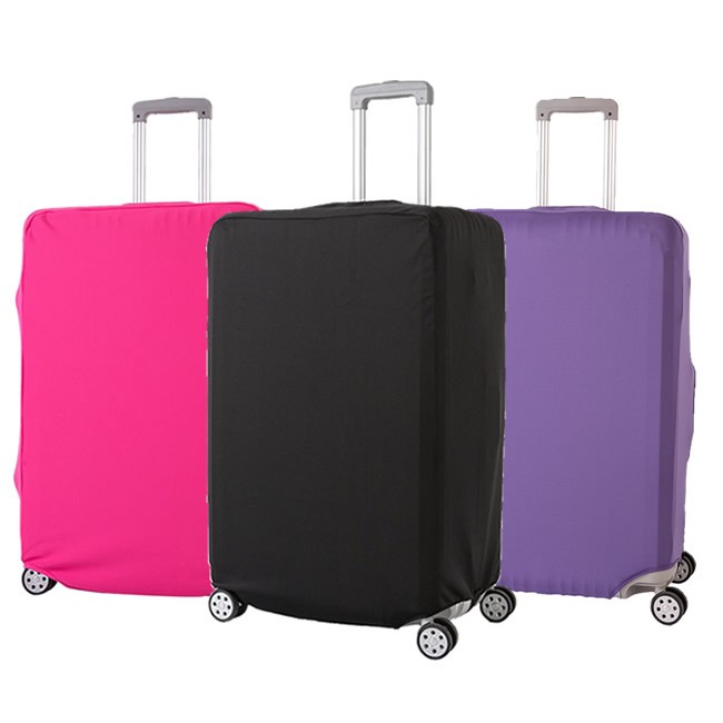 (สีพื้นเรียบ ขนาด XL) ผ้าคลุมกระเป๋าเดินทาง ขนาด 29 - 32 นิ้ว มี 3 สีให้เลือก (ดำ ชมพู ม่วง)
