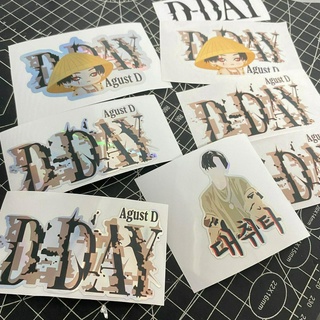 Agust D D-DAY Vinyl Decals ติดเเก้ว ติดได้หลายๆอย่าง   สติกเกอร์กันน้ำ