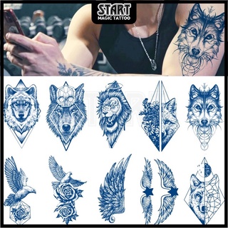 【Start Magic Tattoo】ใหม่ สติกเกอร์รอยสักชั่วคราว กึ่งถาวร กึ่งถาวร 2 สัปดาห์ ติดทนนาน ถึง 15 วัน กันน้ํา 180 มม.*100 มม.