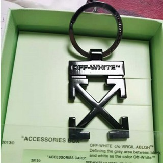 Off White logo Arrows Key Charm พวงกุญแจสีดำ (ภาพถ่าย/วีดีโอจากสินค้าจริง)