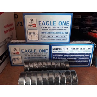 เทปพันเกลียว Eagle One ยาว 10 เมตร สำหรับงานประปา(ยก ลัง 20กล่อง 400ม้วน)