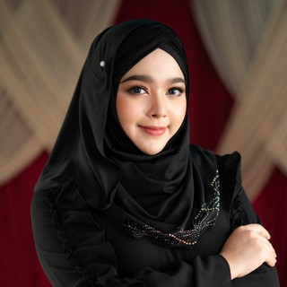 Hijab ผ้าพันยาว แบบมีหน้าไขว้ในตัว