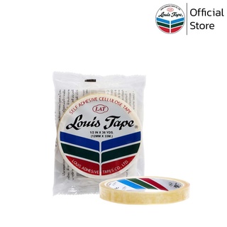 LOUIS TAPE เทปใส สก๊อตเทป 1/2 นิ้ว x 36 หลา แกน 3 นิ้ว (แกนใหญ่) ถุงแขวน (1 ม้วน)