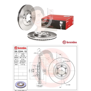 09 C244 10 จานเบรค ล้อ F (ยี่ห้อ BREMBO) รุ่น Std Chevrolet Colorado 4x2 4x4,Trailblazer ปี 2012-&gt;