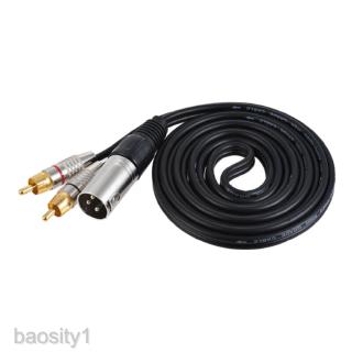 xlr 3pin male to 2rca male แจ็คเสียงลําโพงเชื่อมต่อสายเคเบิ้ล