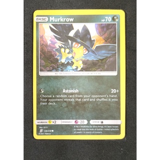 Murkrow Basic 128/236 ยามิคาราสึ Pokemon Card (Normal) ภาษาอังกฤษ