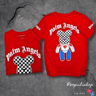 เสื้อยืดเด็กชาย แขนสั้น สกรีนลาย palm angels ผ้าคอลตอล 3 สี