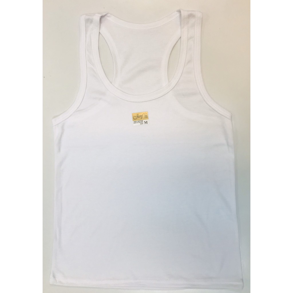 (S-2XL) หลังเว้า เสื้อซับ เสื้อกล้ามผู้ชาย ผ้าฝ้าย JanF ป้ายทอง เนื้อผ้านิ่ม