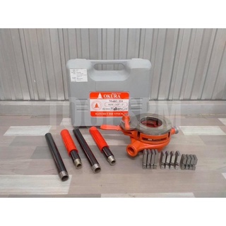 ชุดต๊าปเกลียวท่อแป๊ป ท่อประปา เกลียวมือ ยี่ห้อ Okura รุ่น 114 ขนาด 1/2"-2" #กล่องเทา