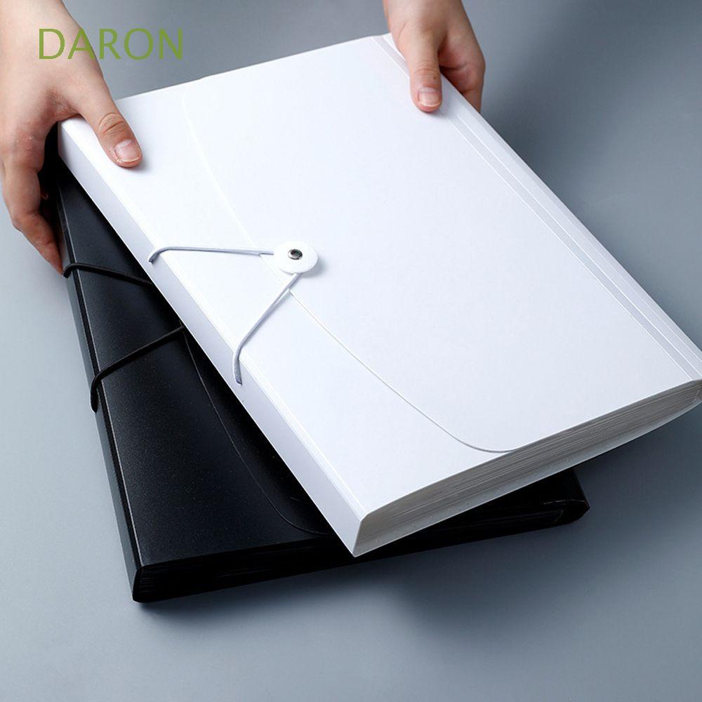Daron 13 ช่องความจุขนาดใหญ่ Multi-layer โฟลเดอร์แฟ้มสําหรับหนังสือเครื่องเขียนการ์ด Label Organizer กระเป๋า