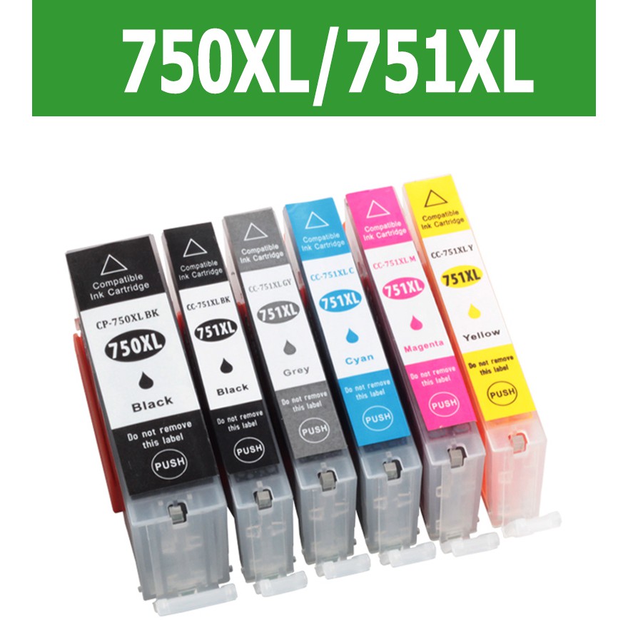 Canon PGI 750 CLI 751 หมึก PGI 750XL CLI 751XL สีดำ PGI750XL CLI751XL ตลับหมึกสำหรับ IX6870 IX6770 M