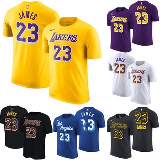 เสื้อยืด พิมพ์ลาย NBA LAKERS 23 LEBRON JAMES