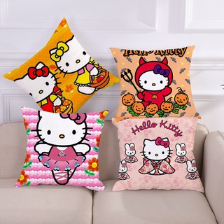 หมอนอิง ผ้าฝ้าย ลาย Hello Kitty สำหรับตกแต่งบ้าน