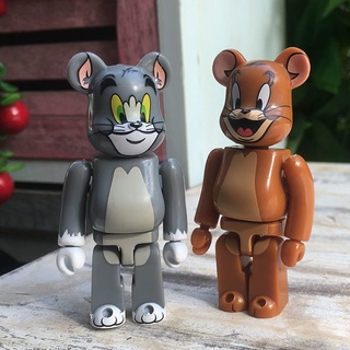 โมเดลฟิกเกอร์ Tom and Jerry Bearbrick ขนาด 7 ซม. พร้อมกล่อง ของเล่นสําหรับเด็ก