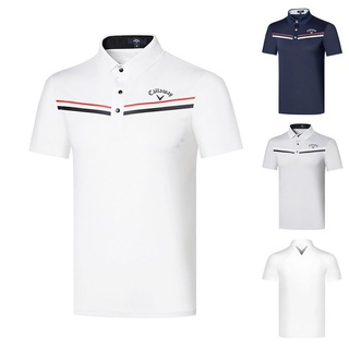 ใหม่ Callaway เสื้อโปโล แขนสั้น ระบายอากาศ แห้งเร็ว เหมาะกับฤดูร้อน สําหรับผู้ชาย เล่นกีฬา กอล์ฟ กลางแจ้ง 6354