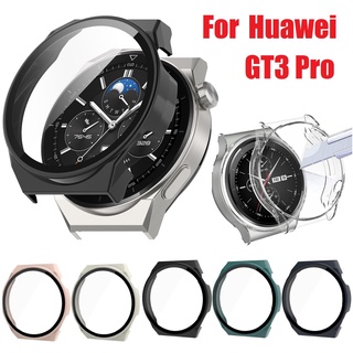 PC+Tempered glass เคส Huawei Watch GT 3 pro 46mm Full Screen Covered Protection Huawei GT 3 pro Case Soft Protective Case Cover for Huawei GT3 pro เคส