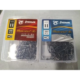 เบ็ดกล่องPioneer Maruseigo ก้นห่วง หน้าบิดไพโอเนียร์ ก้านยาว5-20