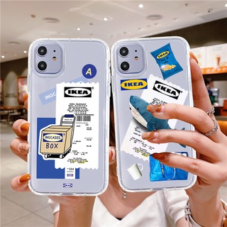 พร้อมส่ง เคสโทรศัพท์มือถือแบบใส กันกระแทก ลาย IKEA สําหรับ iPhone 14 13 12 11 Pro Promax 14Plus mini X XS XR XSMAX 6 6s 6plus 6splus 7 8 SE2020 7plus 8Plus