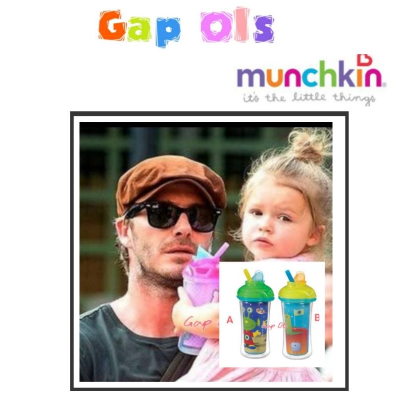 Munchkin Click Lock Insulated Straw Cup Munchkin Straw Cup ขวดฟาง Munchkin