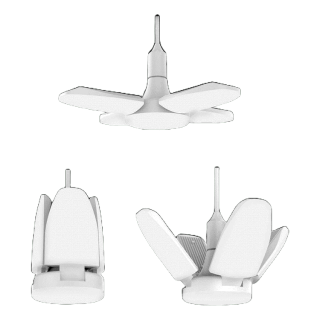 หลอดไฟ LED หลอดไฟทรงใบพัด หลอดไฟใบพัด พับเก็บได้ ปรับมุมโคมไฟได้ ประหยัดพลังงานไฟ