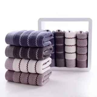 MM02 ชุดเซ็ตผ้าเช็ดตัว+ผ้าเช็ดผม เนื้อผ้า Cotton แท้100%