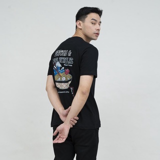 Kaos Hitam เสื้อยืดโปโล แขนสั้น พิมพ์ลาย 4XL