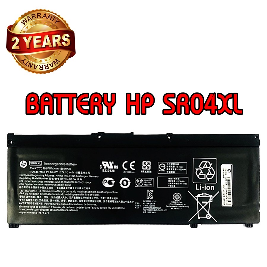 รับประกัน 2 ปี BATTERY HP SR04XL แบตเตอรี่ เอชพี Omen 15-CE 2018 Series แท้