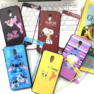 เคส+ฟิล์มกระจก  samsung ,J7PRIME,J7PLUS,A37,A57,A59,A71เคสพร้อมฟิล์ม ลายการ์ตูน น่ารักๆ