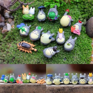 ﻿DIY ตุ๊กตา Totoro ตกแต่งสวนจิ๋ว ตุ๊กตาจิ๋ว (เซ็ต 12 ชิ้น)  Totoro