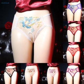 【HODRD】Womens Briefs Breathable Cotton+Viscose Crotchless G-Strings Lace Panties【Fashion Woman Men】