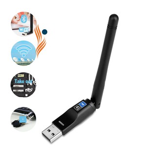 อะแดปเตอร์ Usb ไร้สาย 150 Mbps 802 . 11 B / N / G 2 In 1 ตัวรับสัญญาณ Pc บลูทูธ 4 . 0