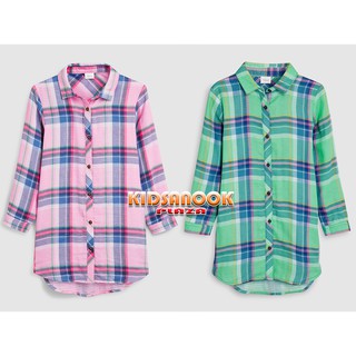 NEXT33 เสื้อเชิ้ตยาว Next รุ่น Longline Check Shirt (4-11 ปี)